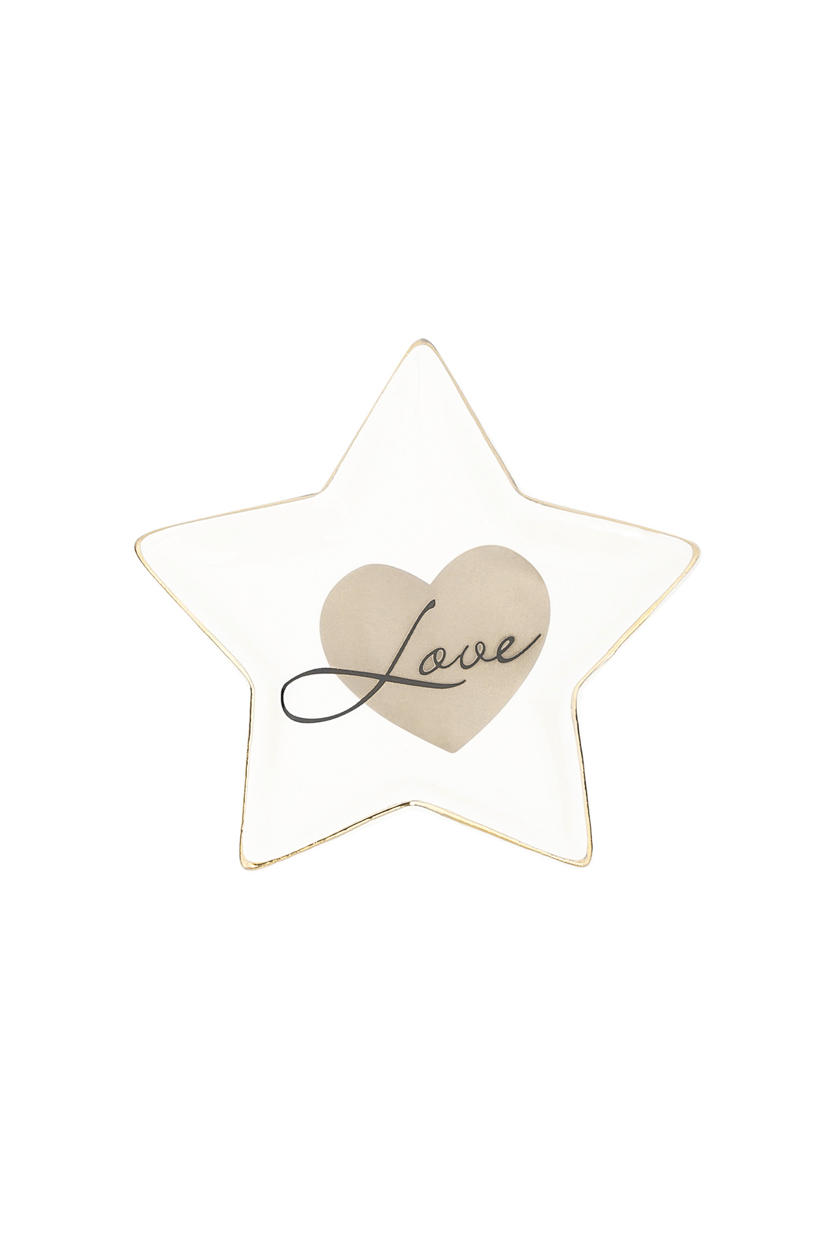 Glass display star love - White 