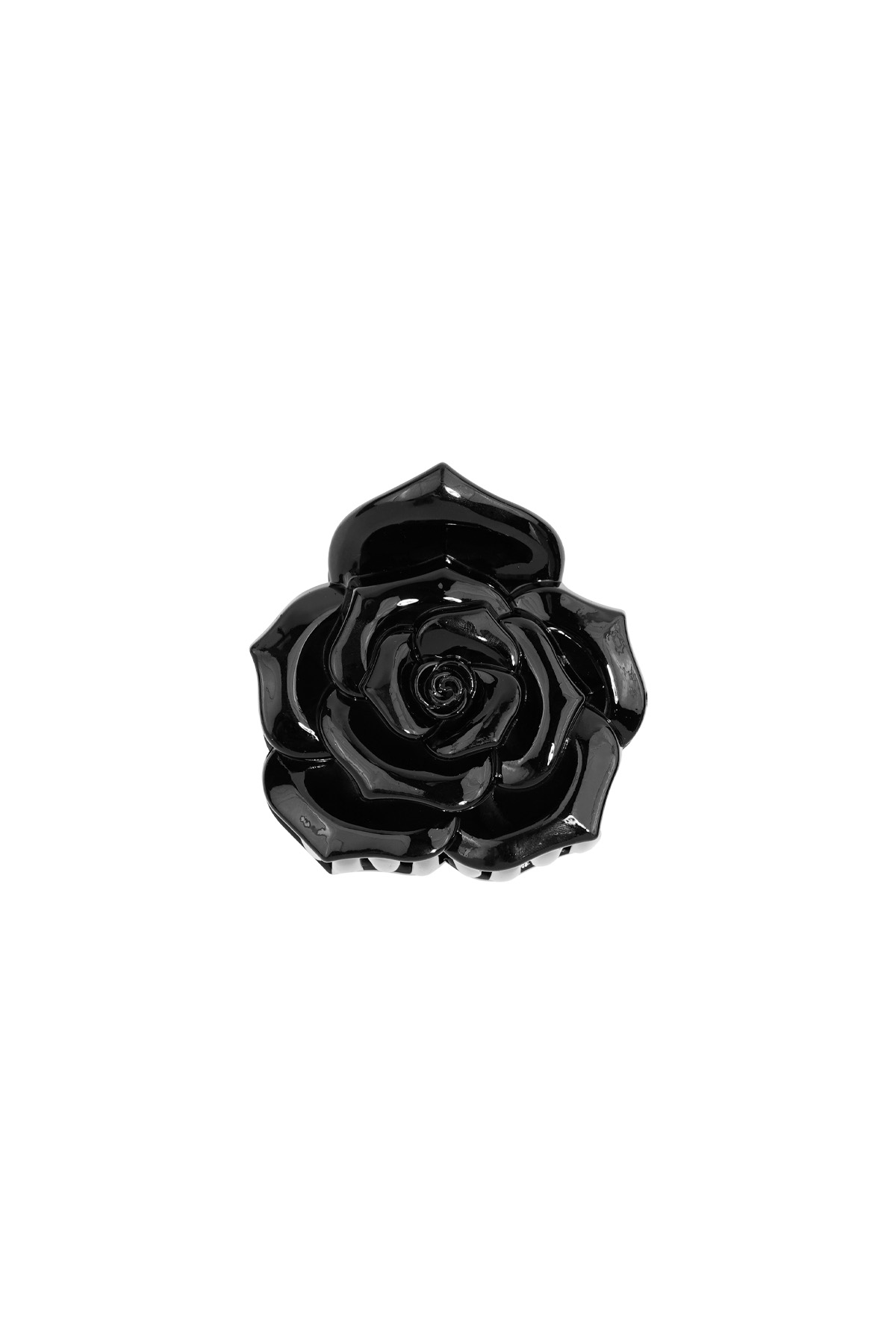 Rose hair clip - black