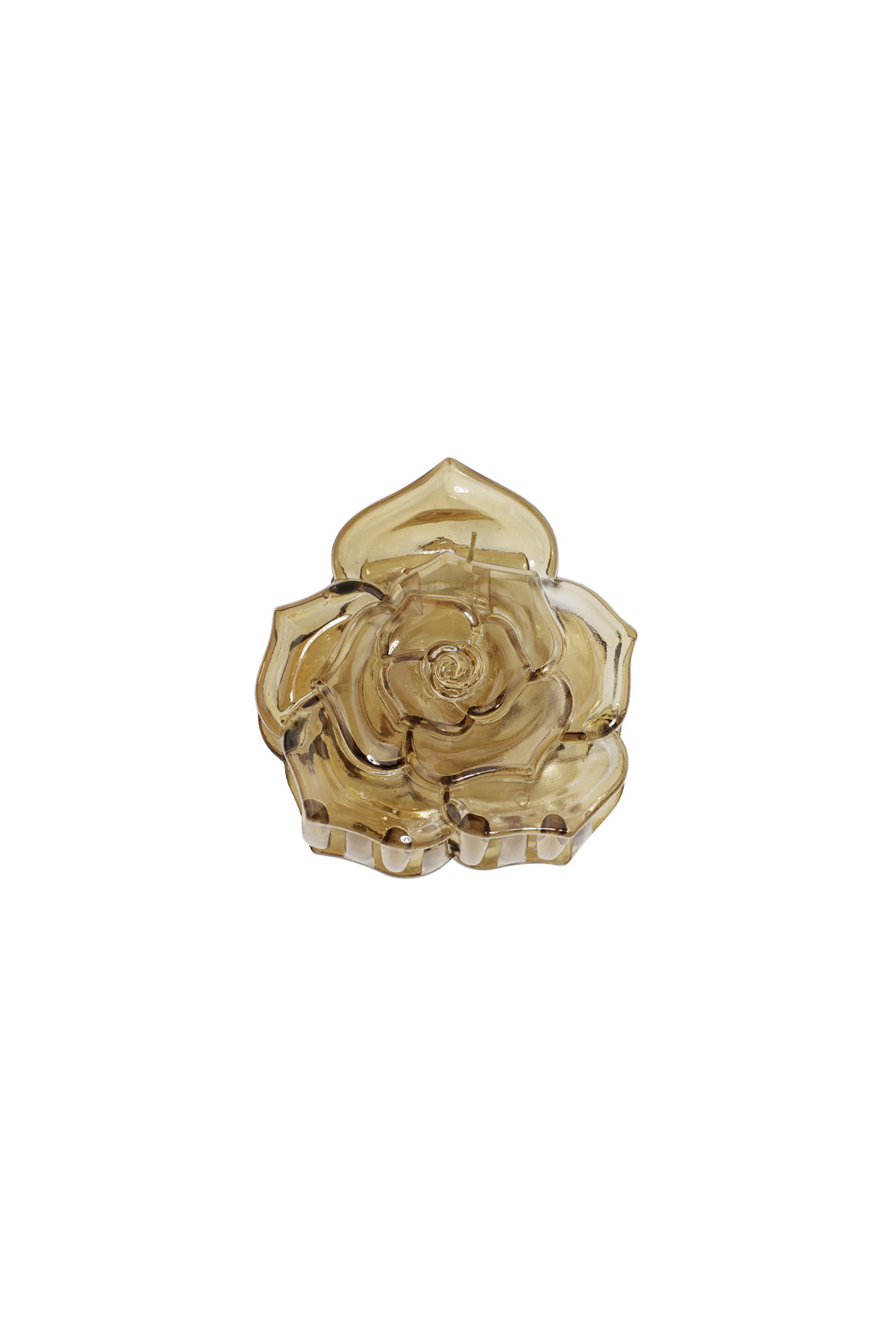 Rose hair clip - brown h5 