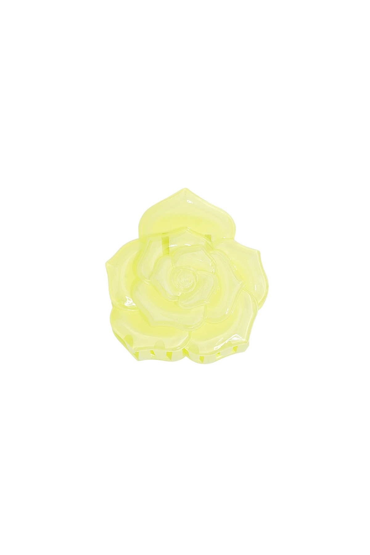 Rose hair clip - yellow h5 