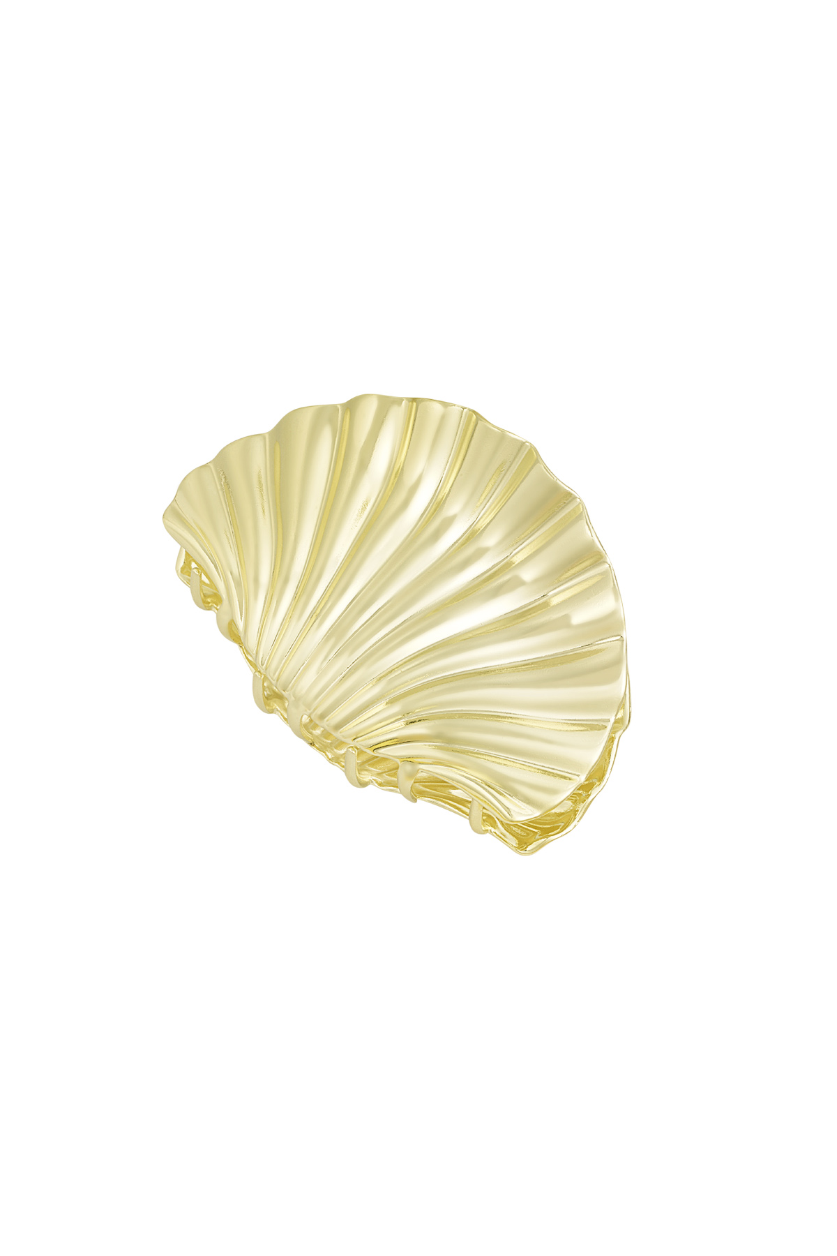 Shell hair clip - gold h5 