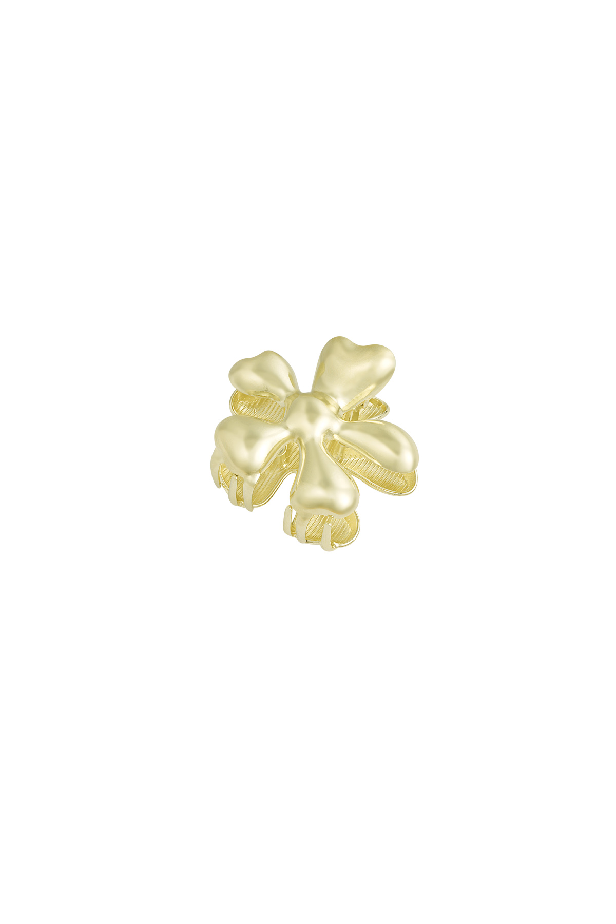 Floral hair clip - gold 