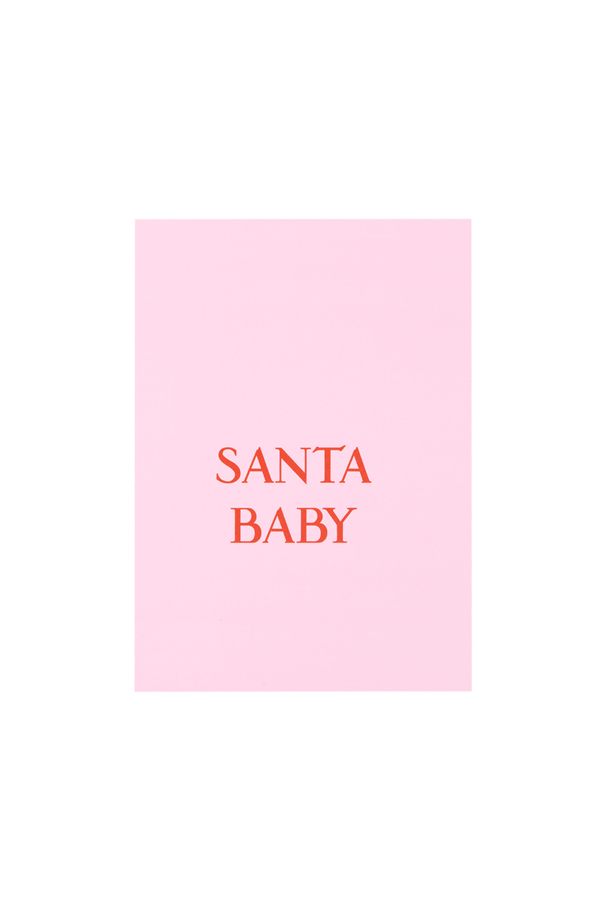 Weihnachtskarte Weihnachtsmann Baby - rosa 2