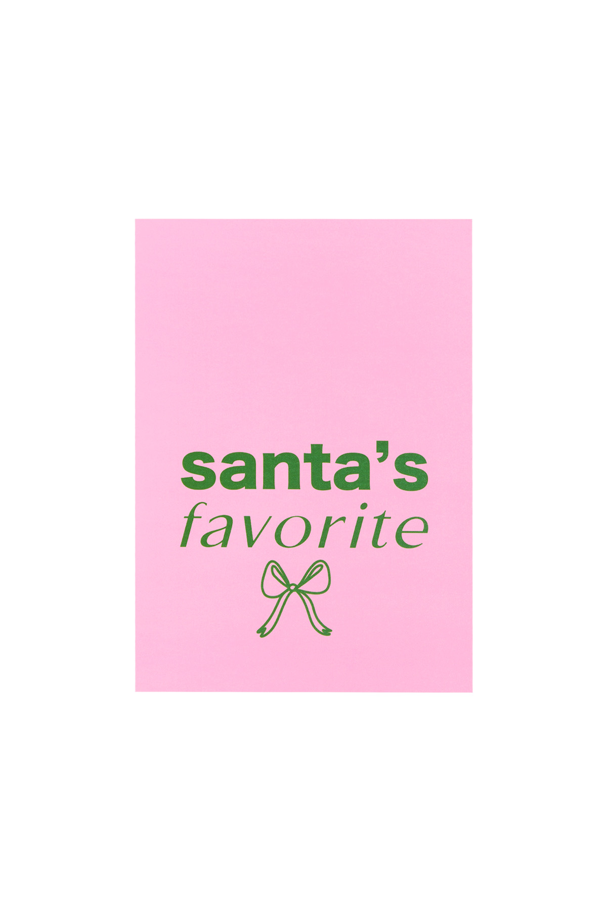 Christmas card santa's favorite - pink 