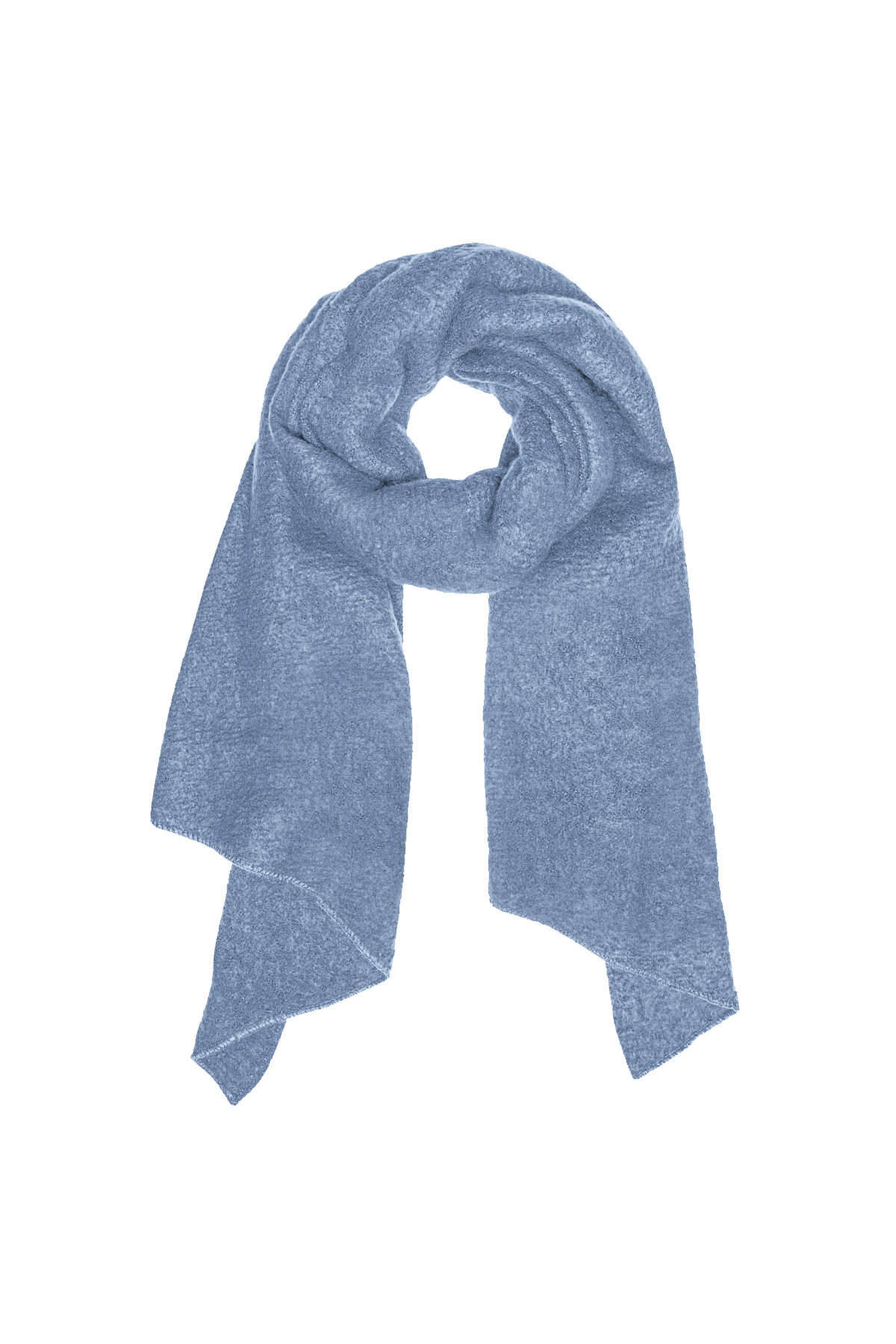 Soft winter scarf ocean blue Polyester h5 