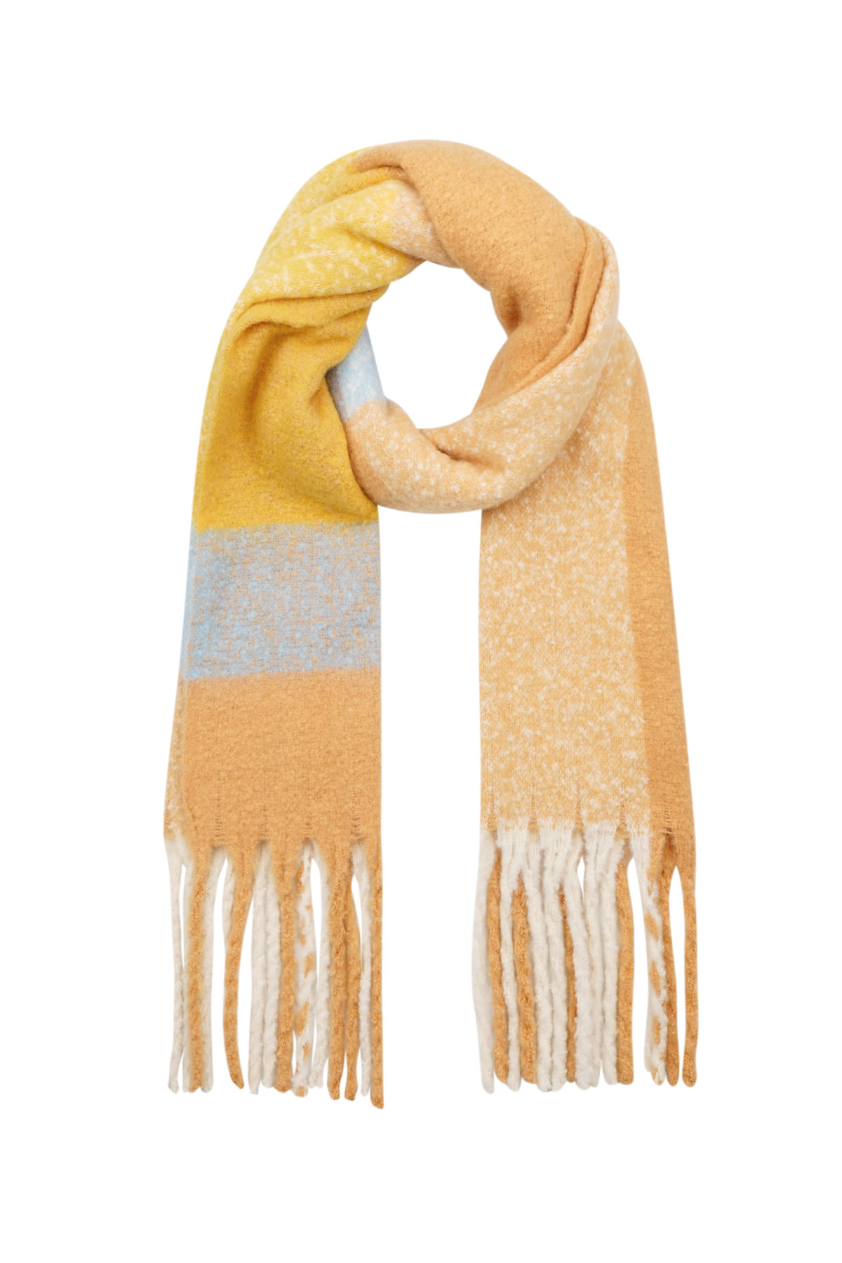 Scarf Winter Time Blue Yellow