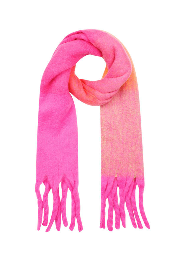 Scarf light colors Fuchsia Polyester
