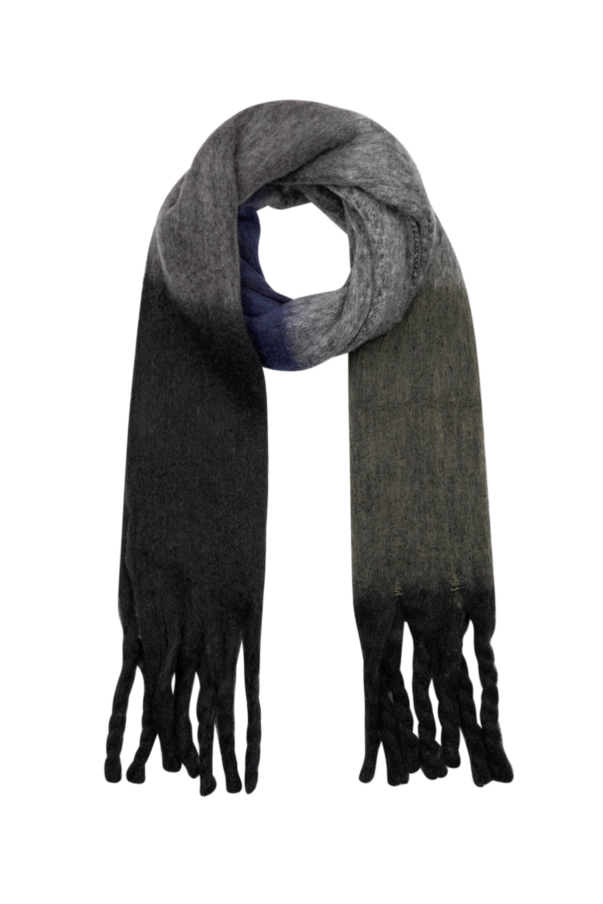 Scarf light colors Black Polyester h5 
