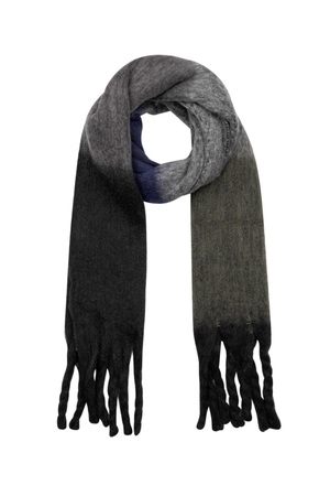 Schal in hellen Farben aus schwarzem Polyester h5 