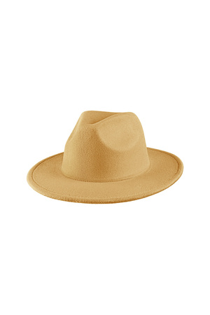 Sombrero fedora beige Poliéster h5 