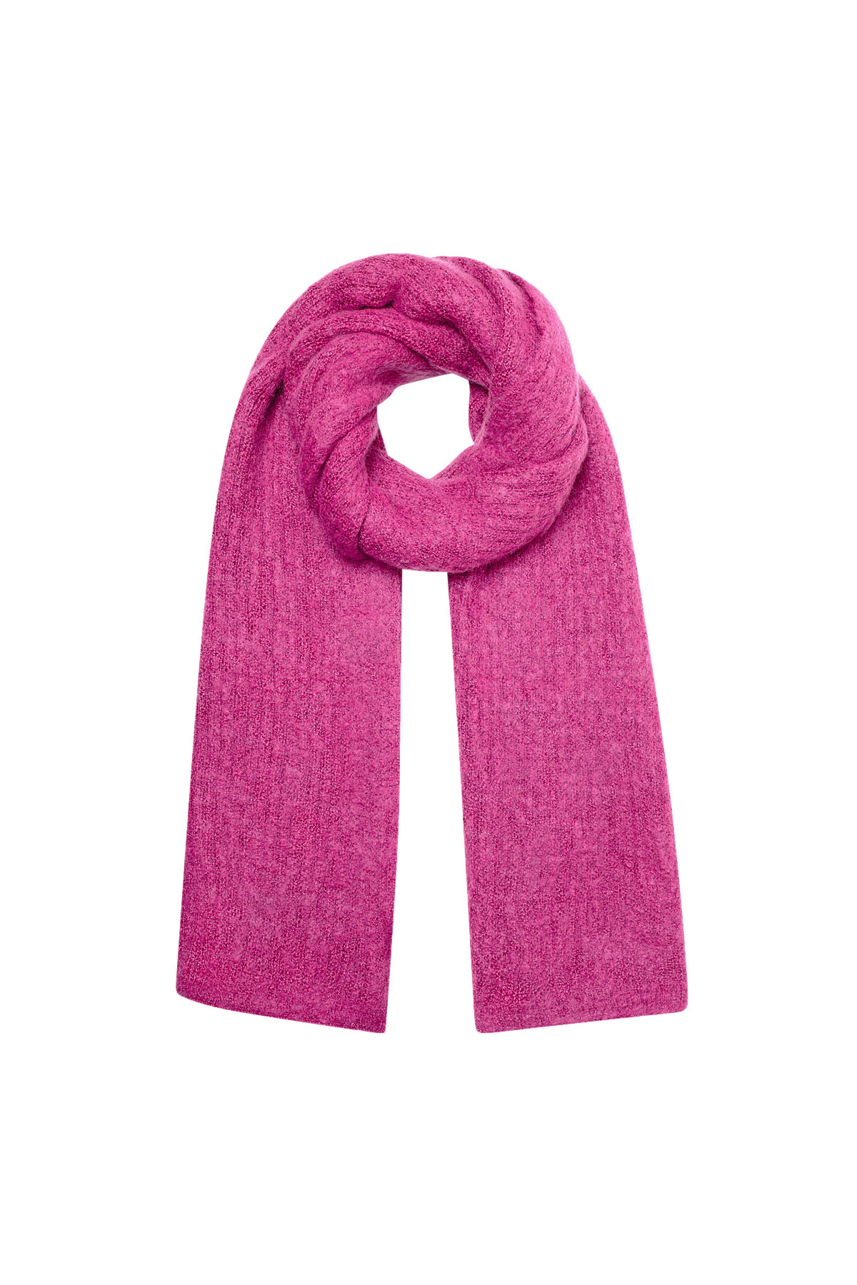 Scarf knitted plain - pink