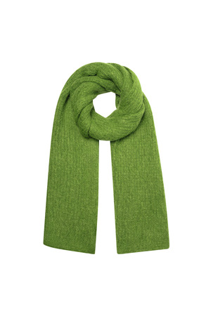 Scarf knitted plain - avocado h5 