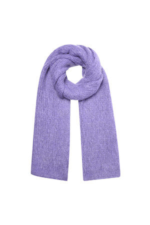 Scarf knitted plain - lilac h5 