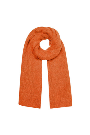 Echarpe tricotée unie - orange h5 