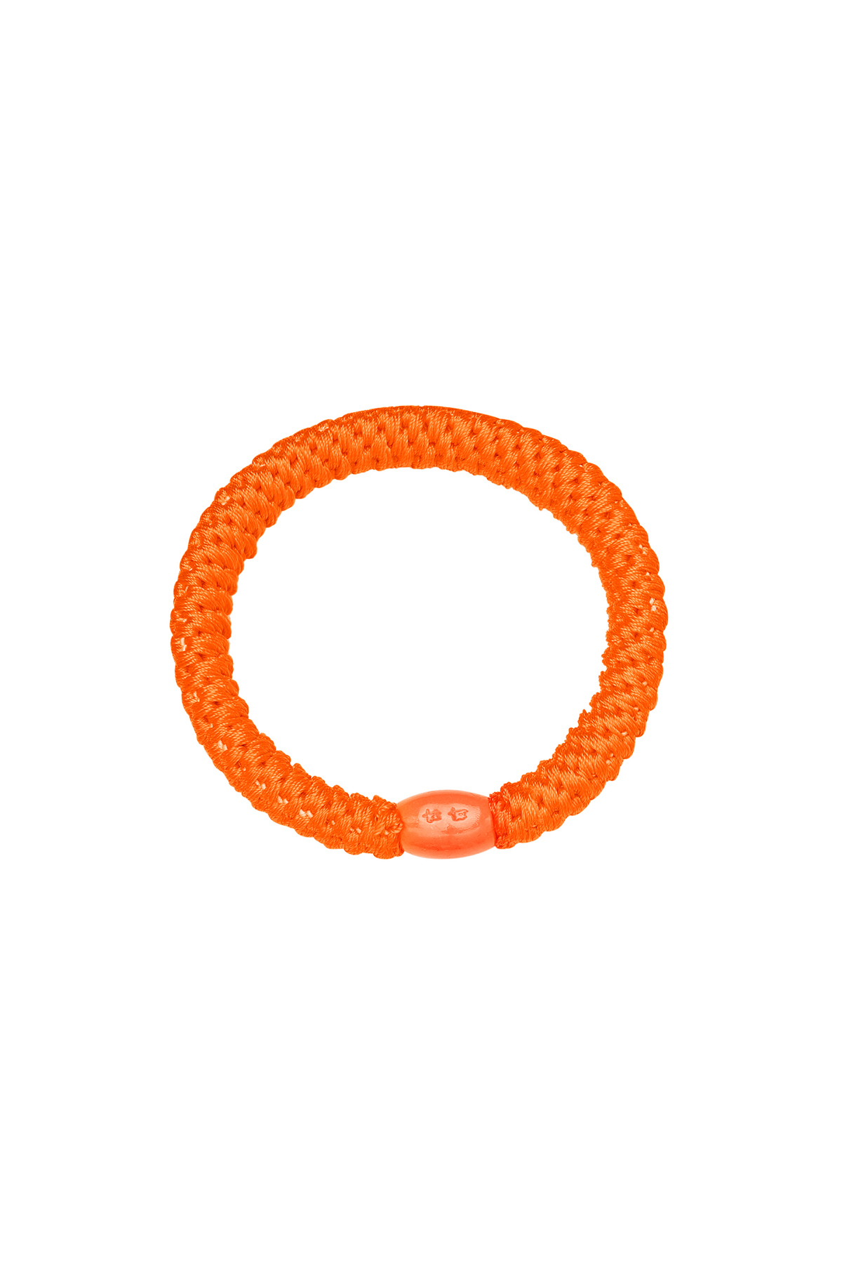 Hair tie bracelets 5-pack Orange Polyester