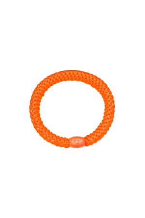Hair tie bracelets 5-pack Orange Polyester h5 