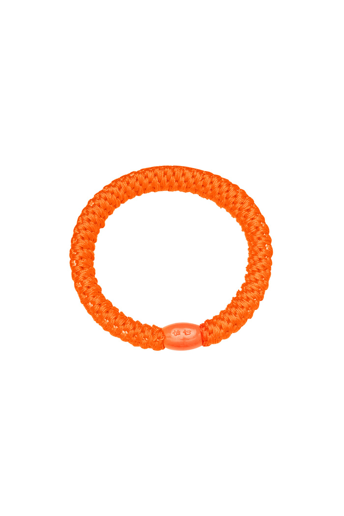 Hair tie bracelets 5-pack Orange Polyester 