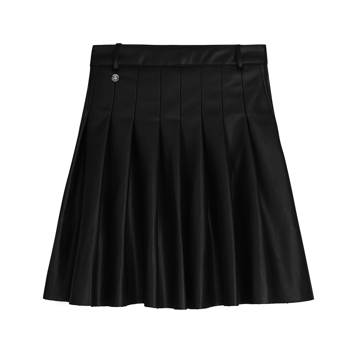 PU skirt with pleats
