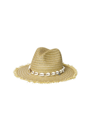 Conchas de sombrero de verano - papel beige h5 