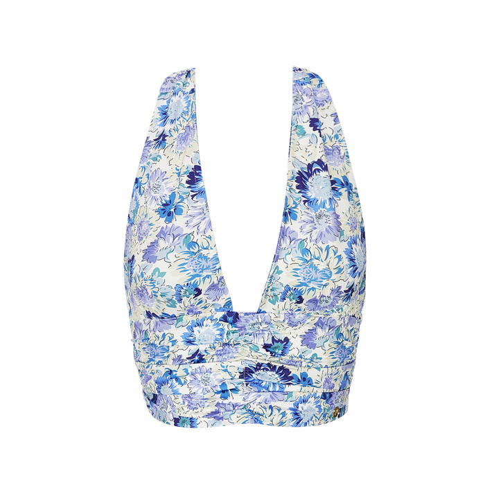 Top stampa floreale - blu S 
