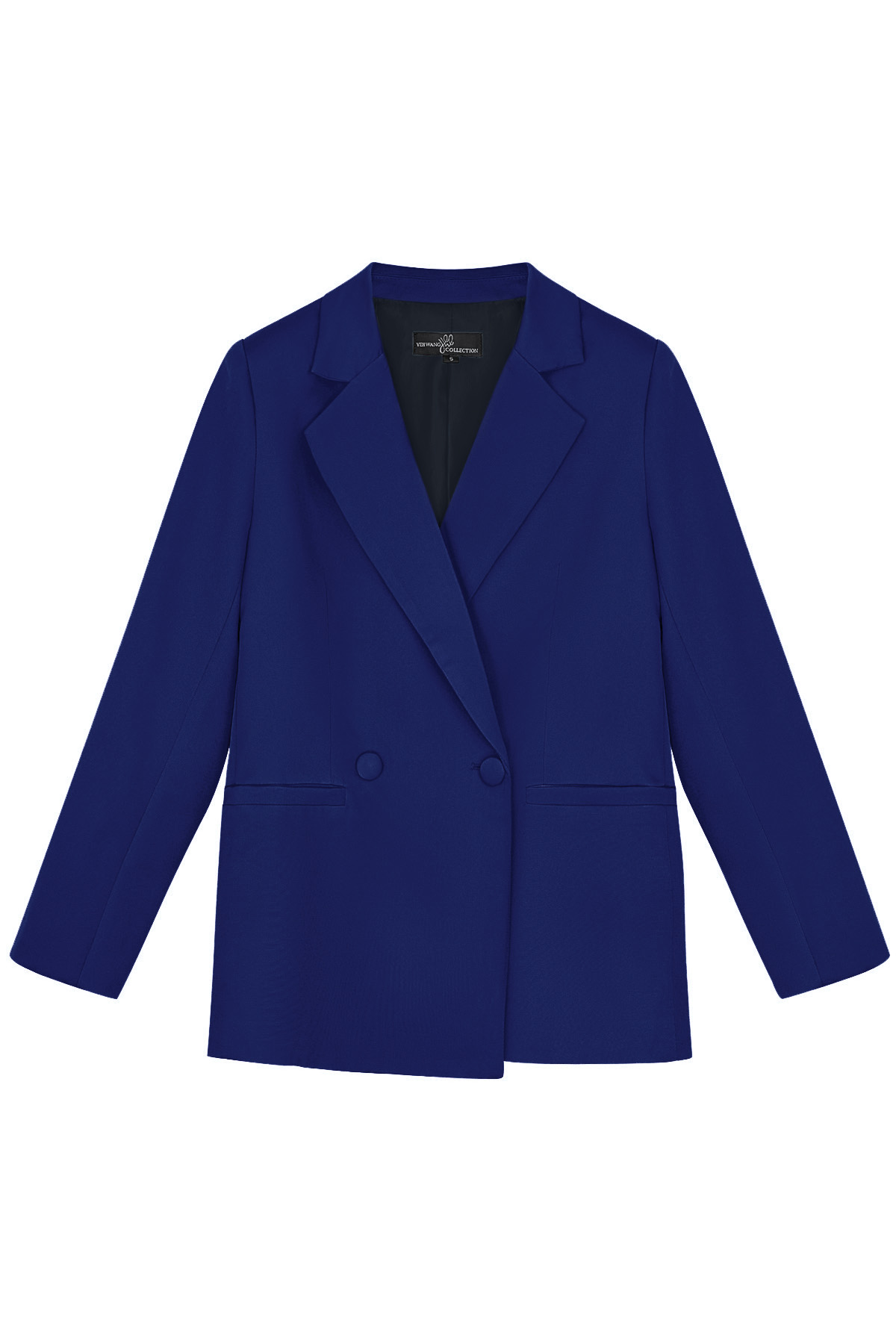 Basic plain blazer dark blue S h5 