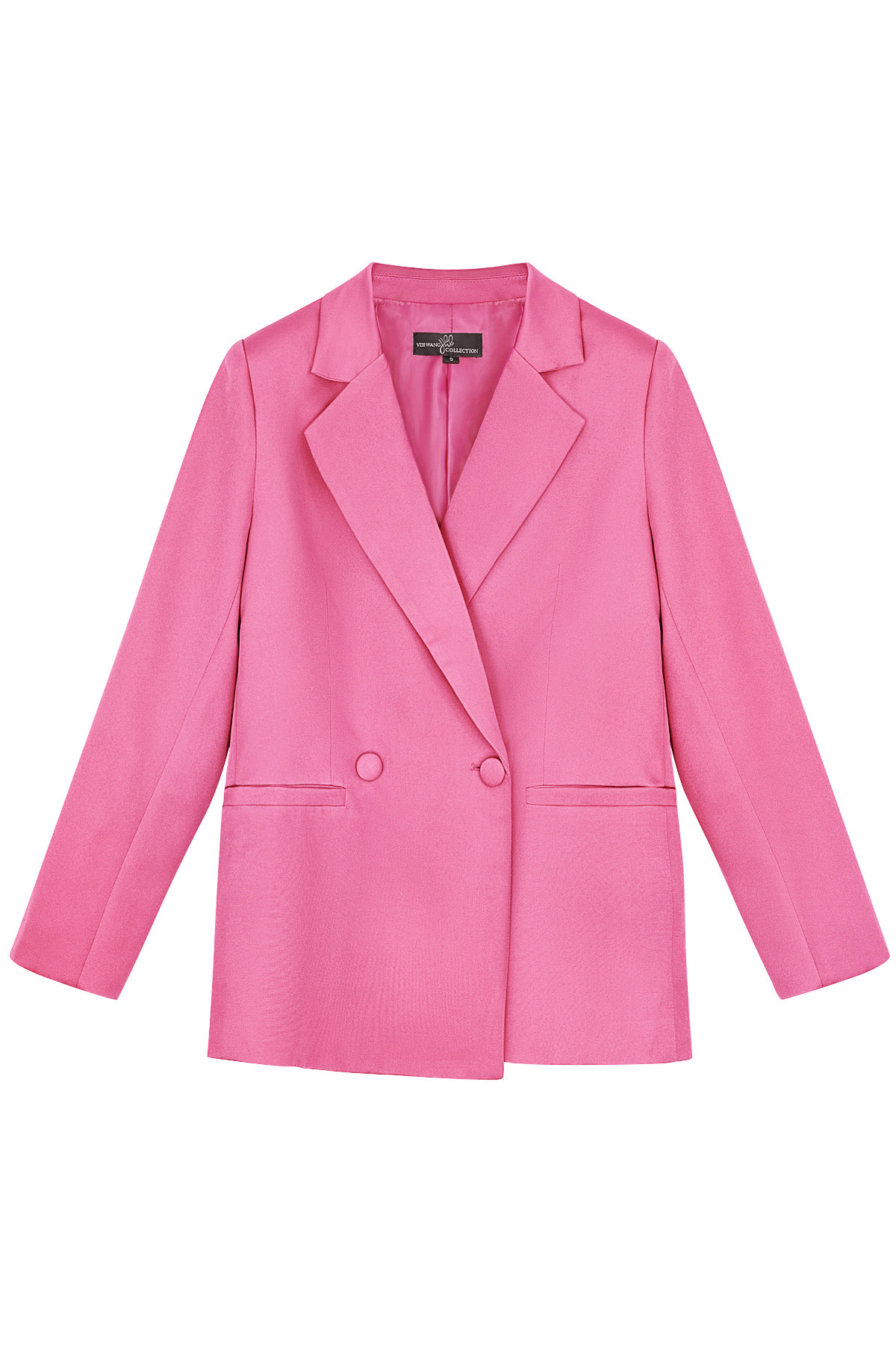 Basic Plain Blazer - Pink 2