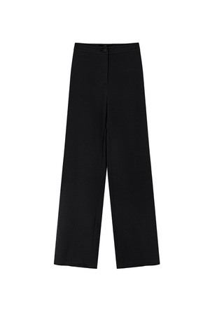Basic Plain Trousers - Black h5 