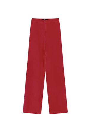 Basic effen pantalon - rood h5 