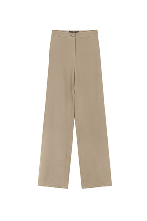 Basic düz pantolon - kum h5 