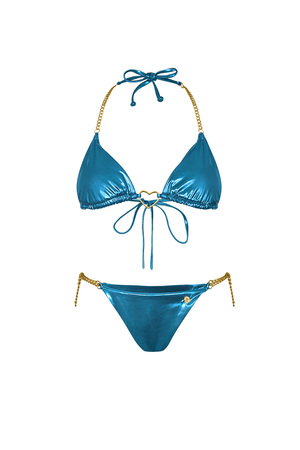 Bikini métallisé - Bleu M h5 