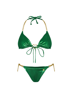 Bikini metallizzato - Verde Poliestere M h5 