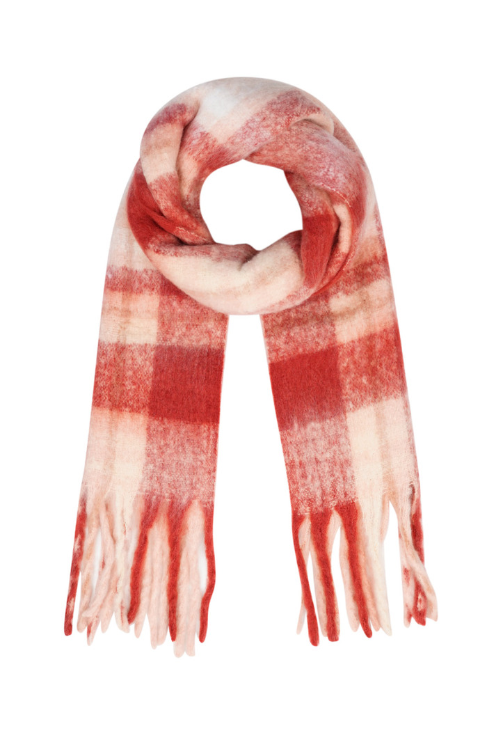 Scarf happy print Red & White Polyester 