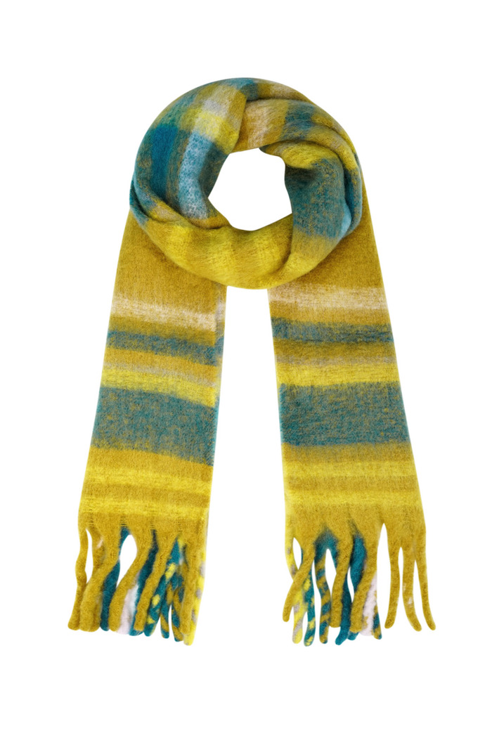 Scarf happy print Yellow & Green Polyester 