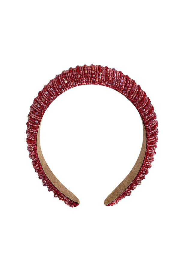 Headband stones - red Plastic