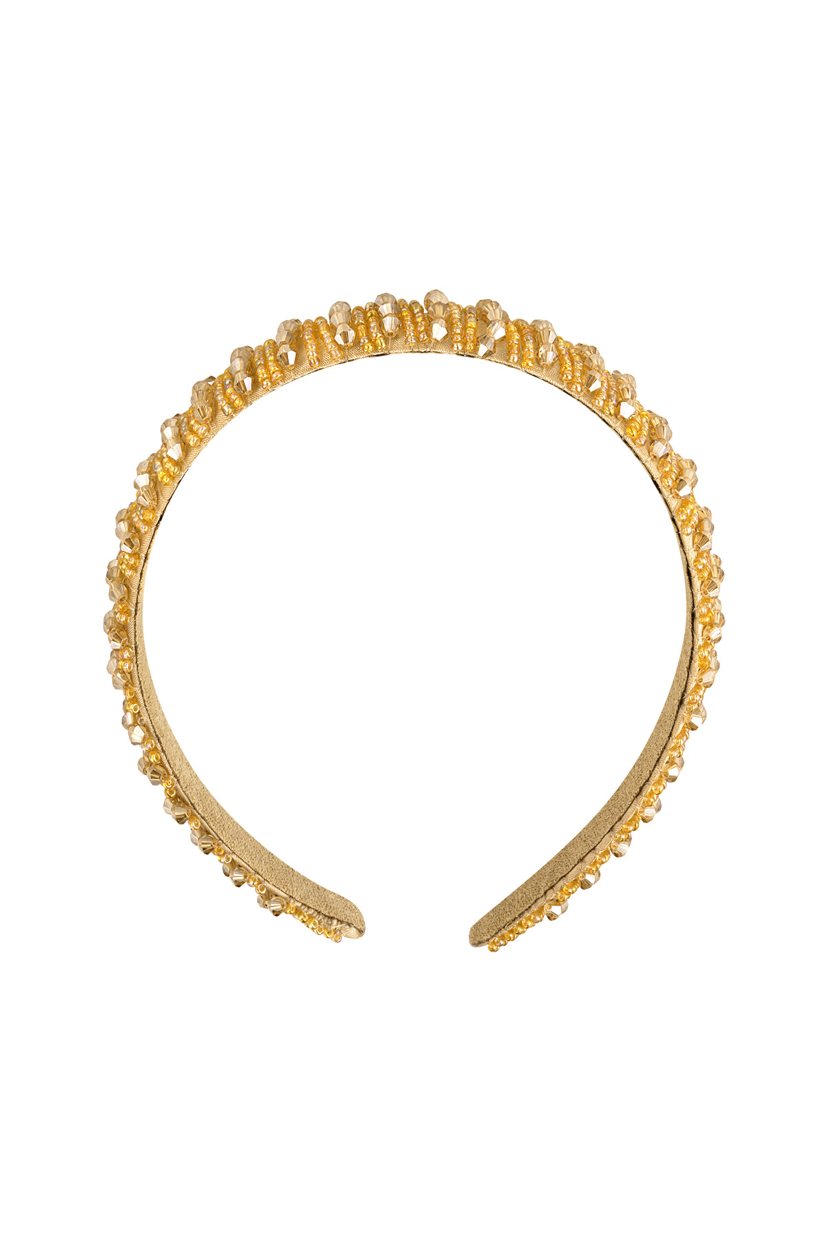 Haarband Strass - Champagner Kunststoff