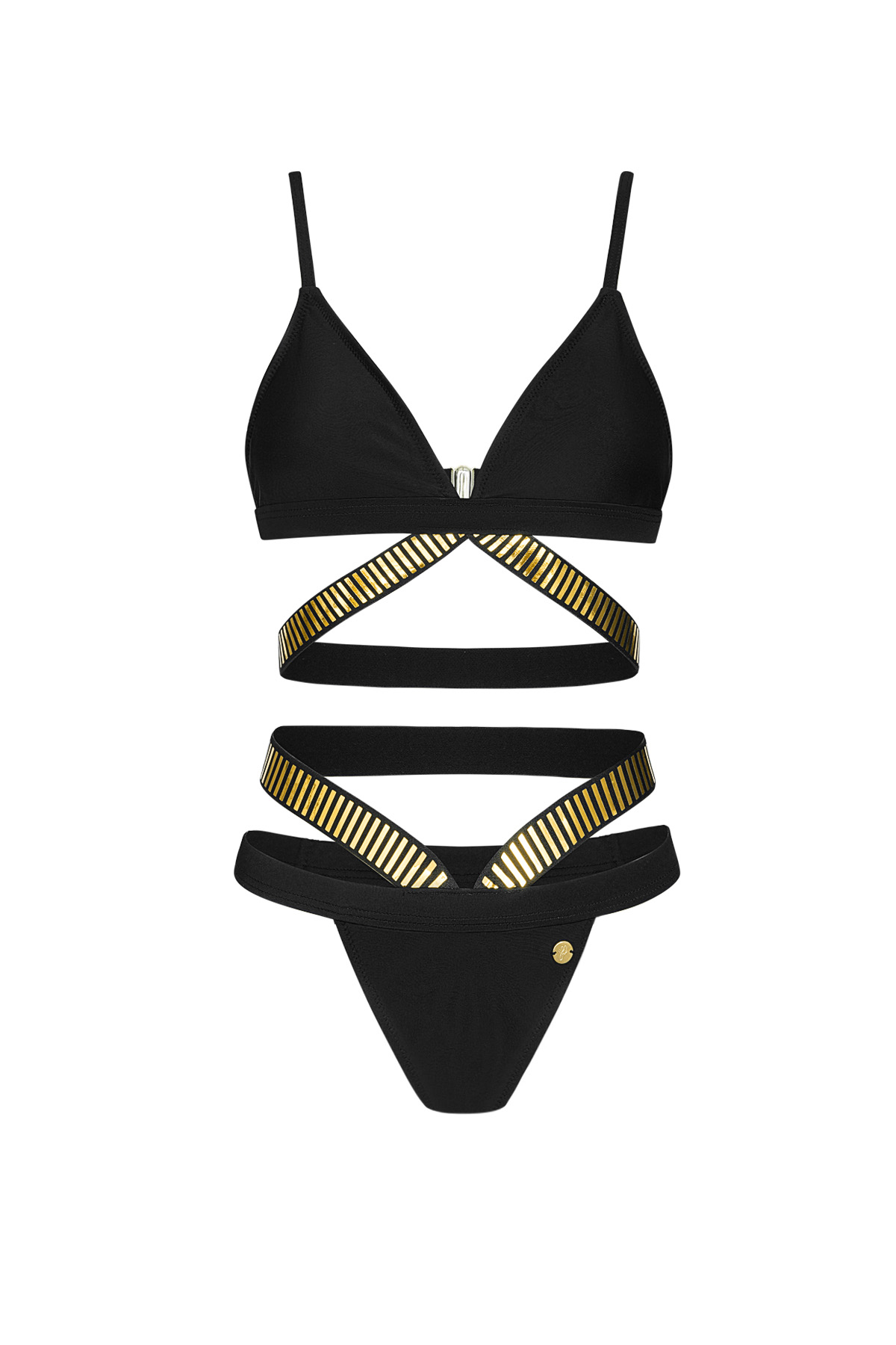 Bikini golden party - black S h5 