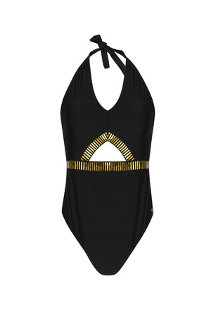 Swimsuit gold stripes - black M h5 