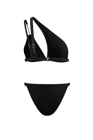 Tek omuzlu bikini - siyah M h5 Resim6