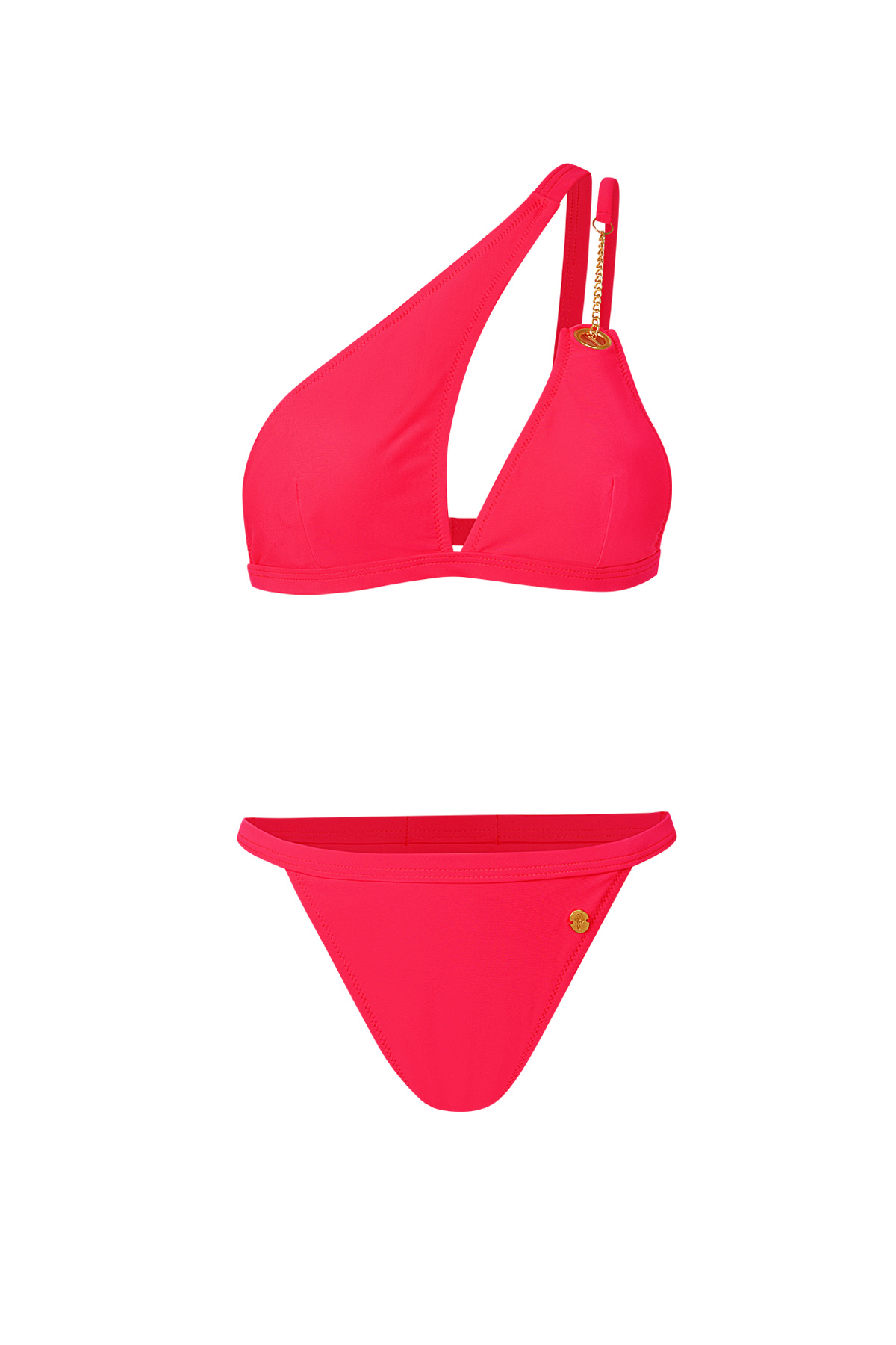 Bikini one shoulder - rood M