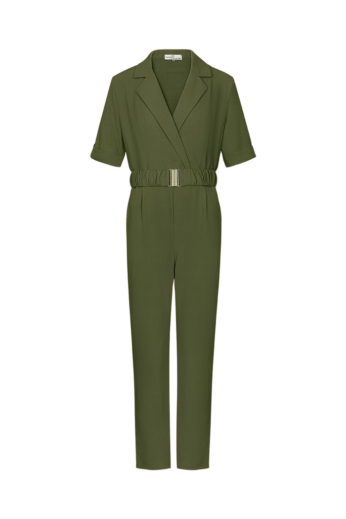 Jumpsuit with belt - green 