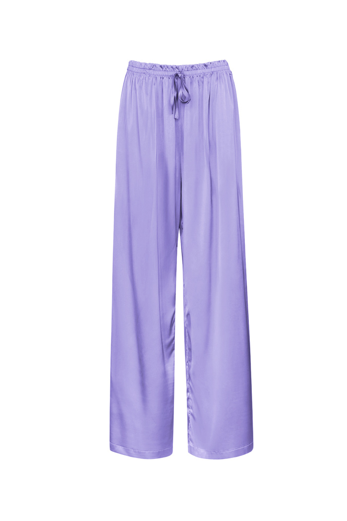 Satin Pants Purple L 