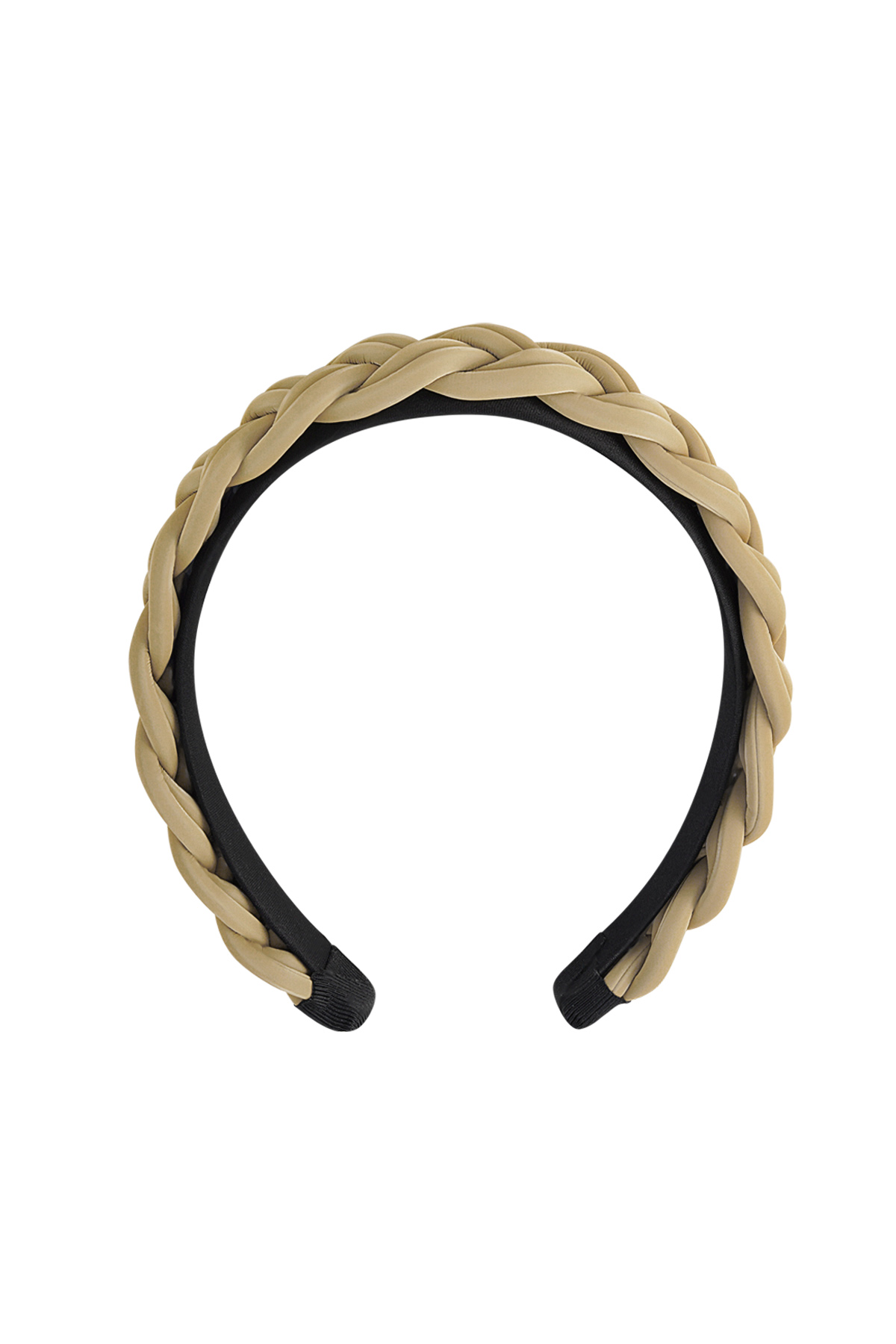 Hair band braid PU - beige 