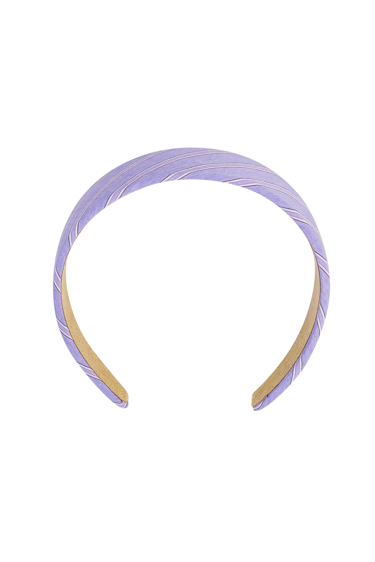 Haarband gestreepte print - paars Plastic