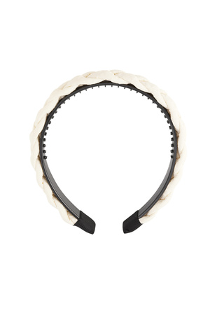 Haarband-Zopfdetail – cremefarbener Kunststoff h5 