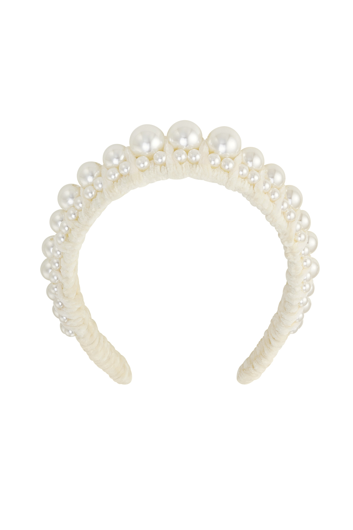 Headband statement pearls - off-white Plastic h5 