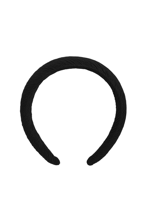 Twisted hairband - black Plastic