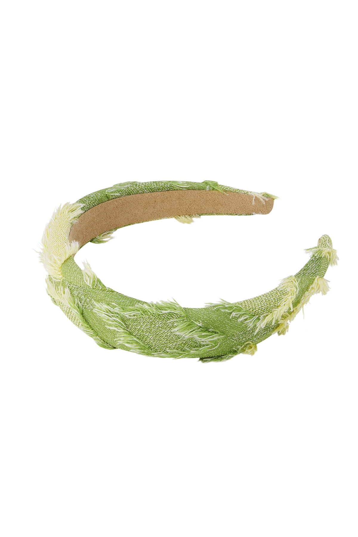 Haarband mit Fransen - grün Kunststoff