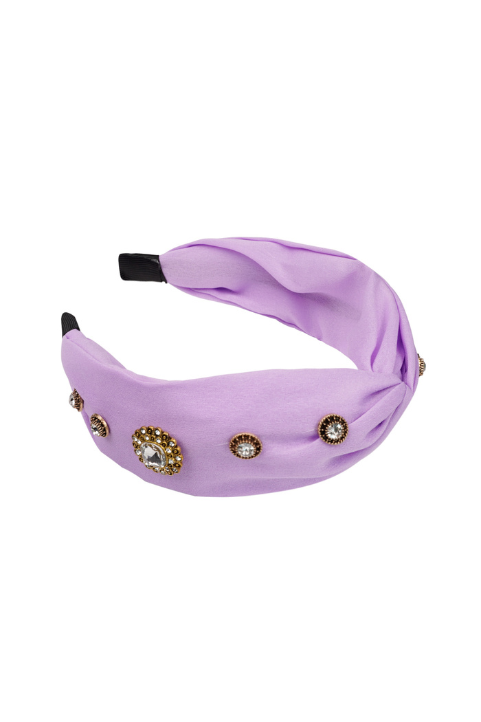 Stirnband mit Statement-Steinen – lila 