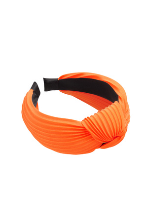 Haarband rib met knoop - oranje Plastic h5 Afbeelding4