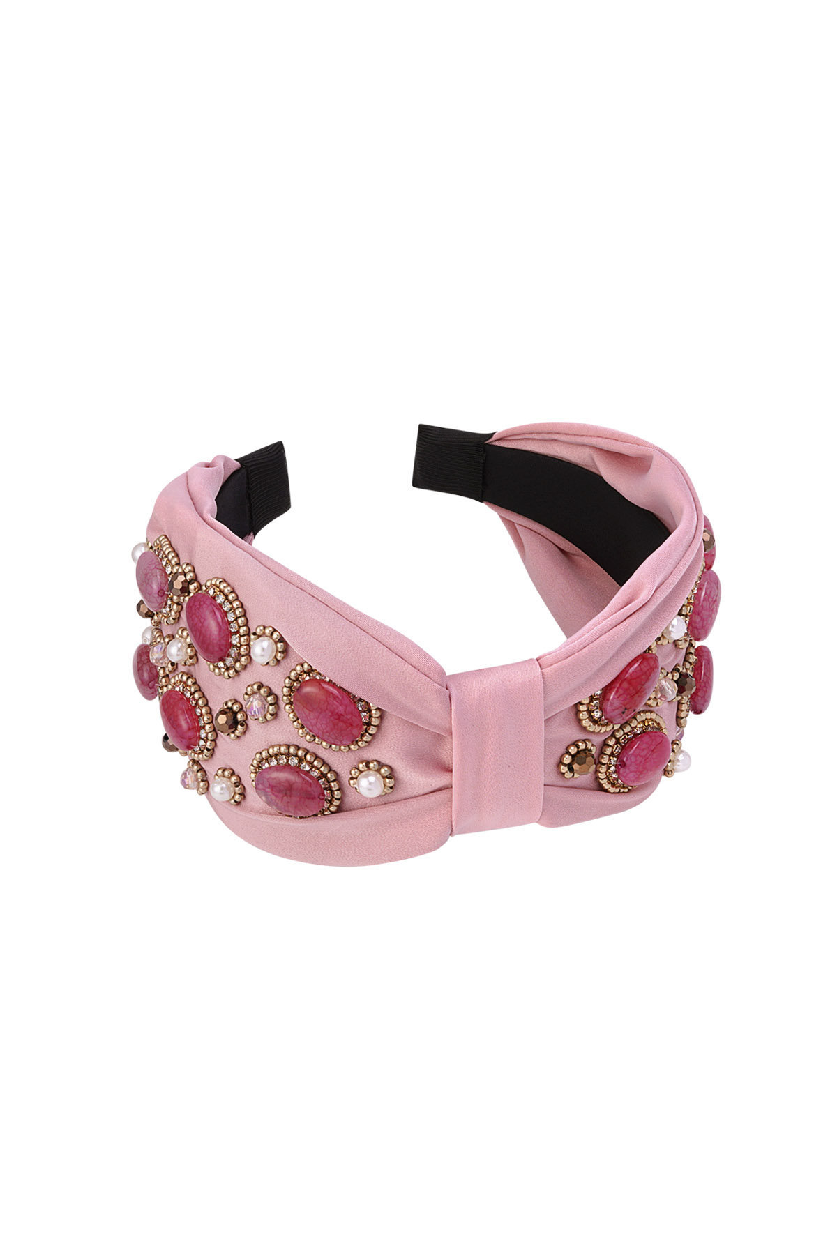 Haarband Perlenparty - rosa Polyester